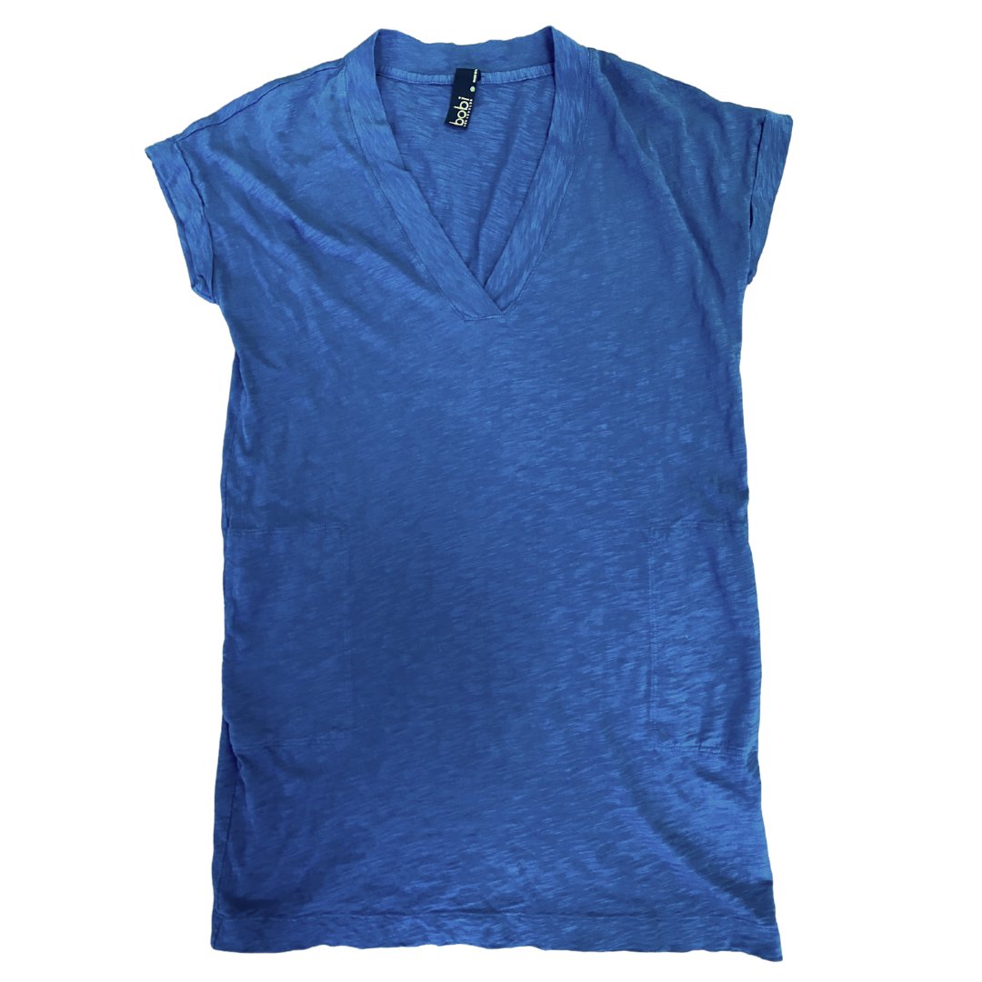V-Neck Short Sleeve Pocket T-Shirt Dress - The Posh Loft