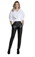 Load image into Gallery viewer, Vegan Leather Pant With Seaming - The Posh Loft
