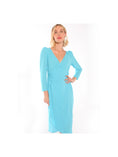 Load image into Gallery viewer, Virginie Dress in Turquoise Georgette - The Posh Loft
