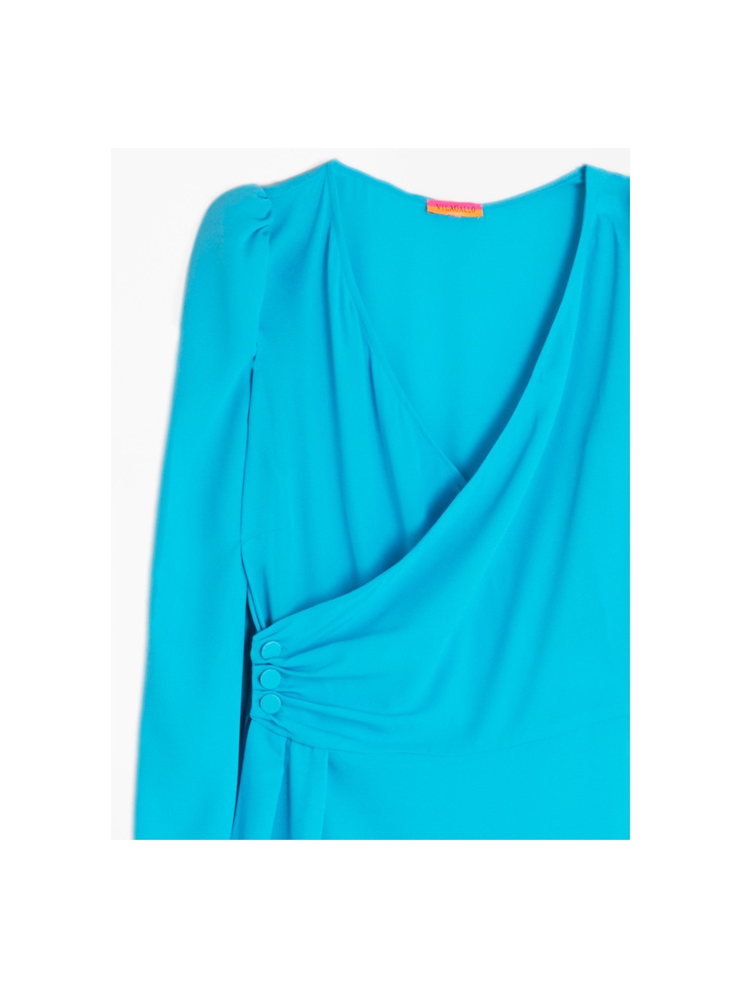 Virginie Dress in Turquoise Georgette - The Posh Loft