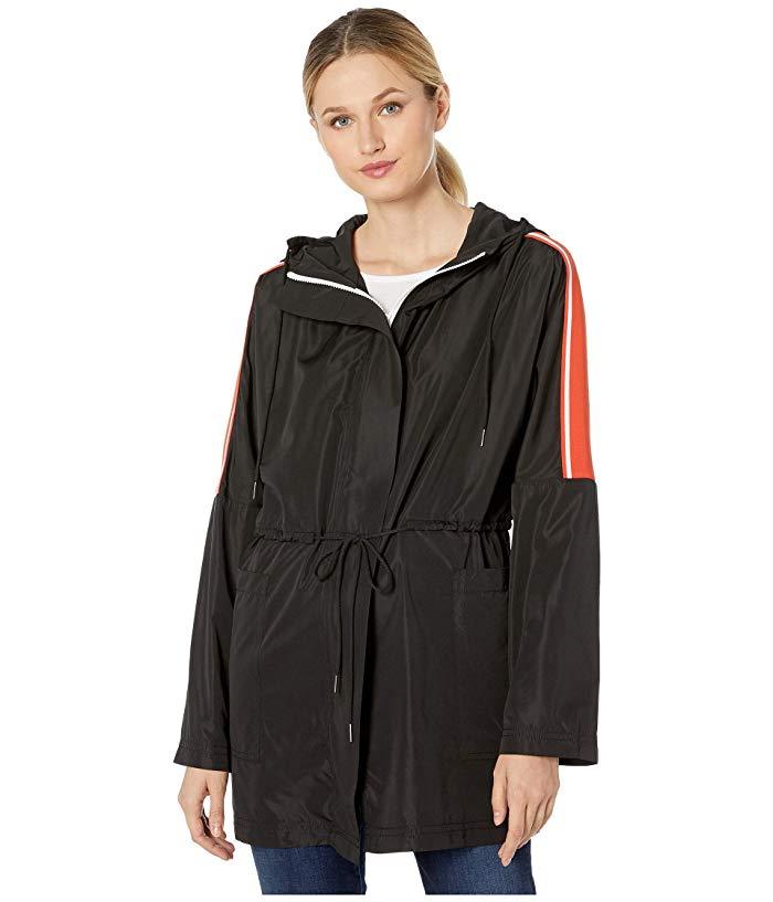 Zip Front Hooded Anorak Jacket With Contrast Tape - The Posh Loft